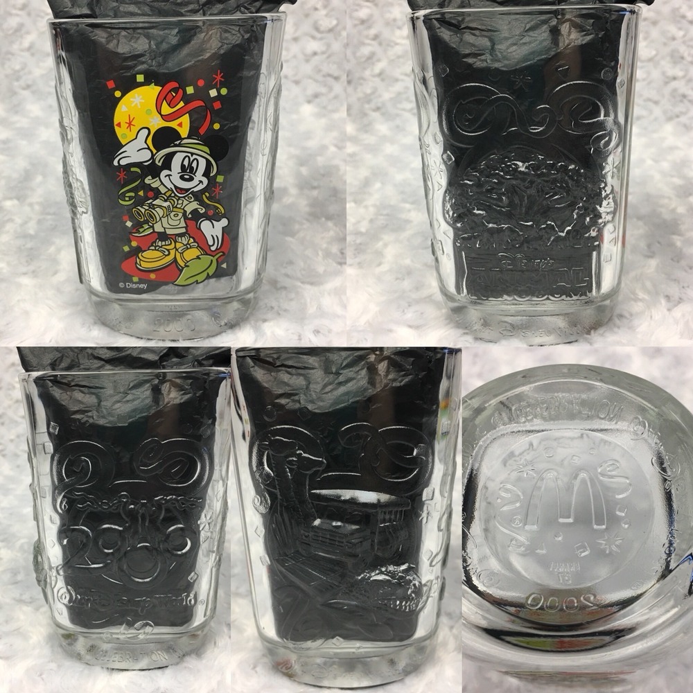 Y2k Disney World Mickey Mouse 2000 Celebration Collectible Park McDonalds Glass - Picture 4 of 11